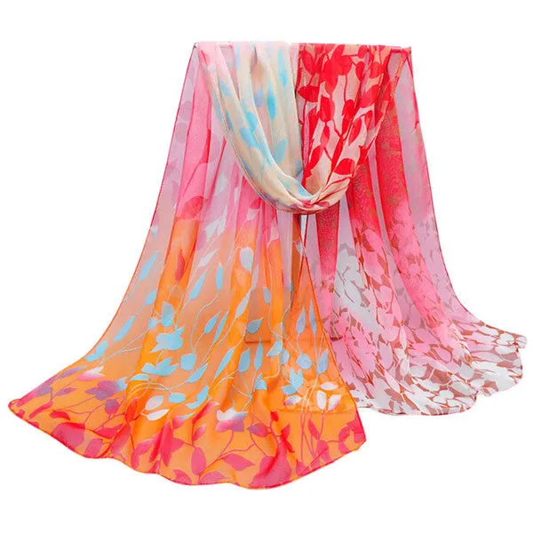 New Long Women Printed Soft Silk Chiffon Shawl Wrap Wraps Scarf   Scarves Pashmina Gift SM6