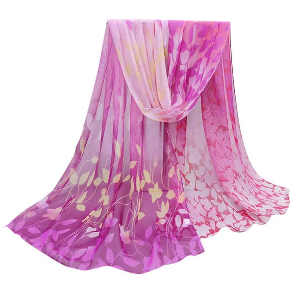 New Long Women Printed Soft Silk Chiffon Shawl Wrap Wraps Scarf   Scarves Pashmina Gift SM6