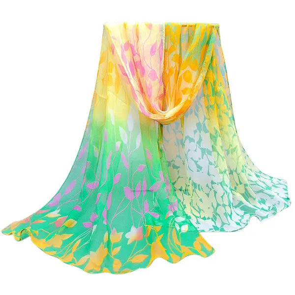 New Long Women Printed Soft Silk Chiffon Shawl Wrap Wraps Scarf   Scarves Pashmina Gift SM6