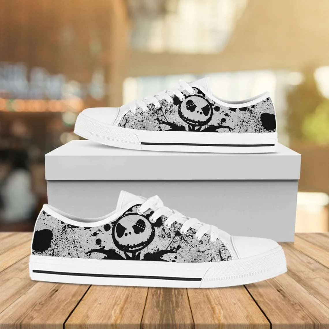 Nightmare Before Christmas Jack Skellington Halloween Men Women Casual Canvas Low Top Shoes – 90Sfootwear