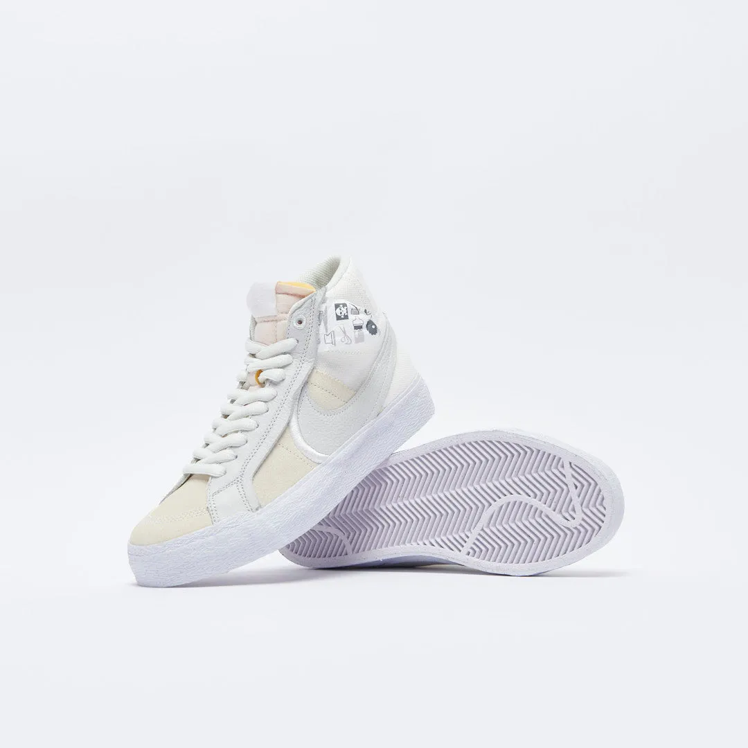 Nike SB - Zoom Blazer Mid Premium Warning Label (Summit White)