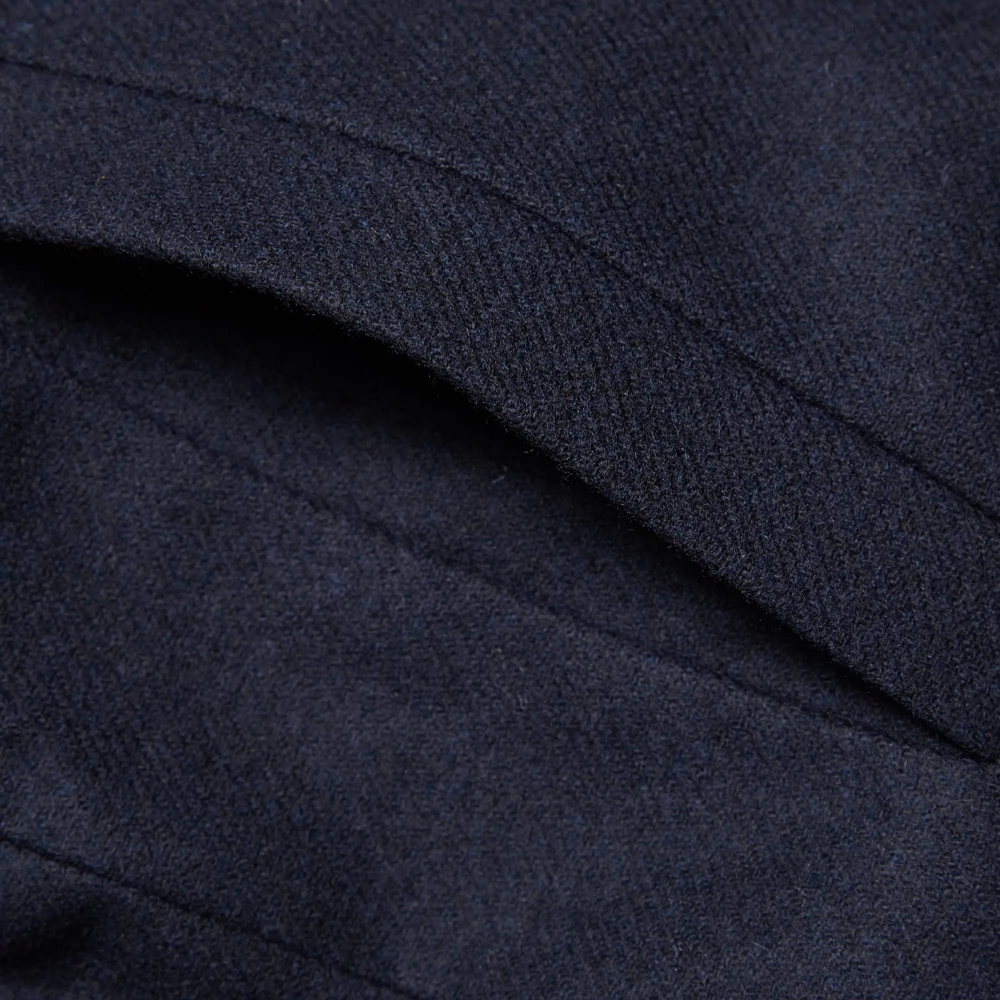 Norse Projects Birk Wool Pea CoatDark Navy