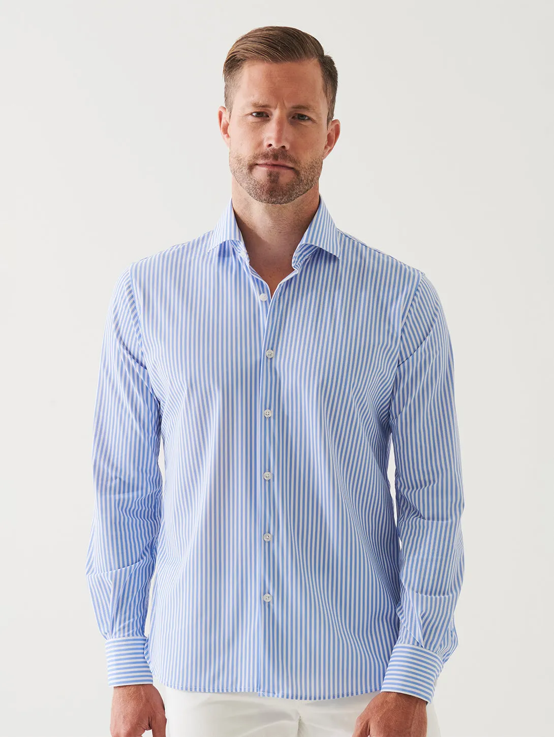 Nylon Stripe Shirt - Sky