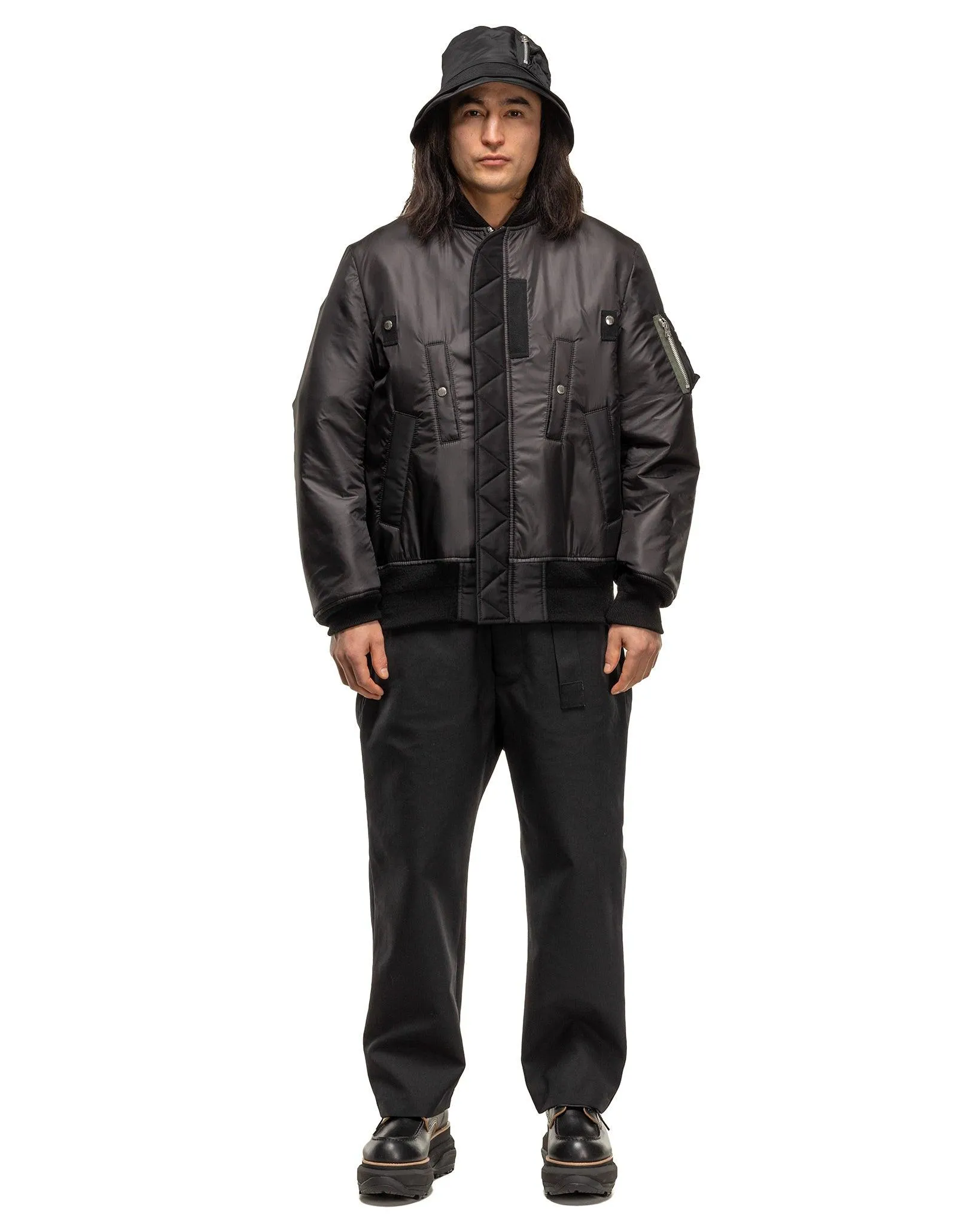 Nylon Twill Blouson Black