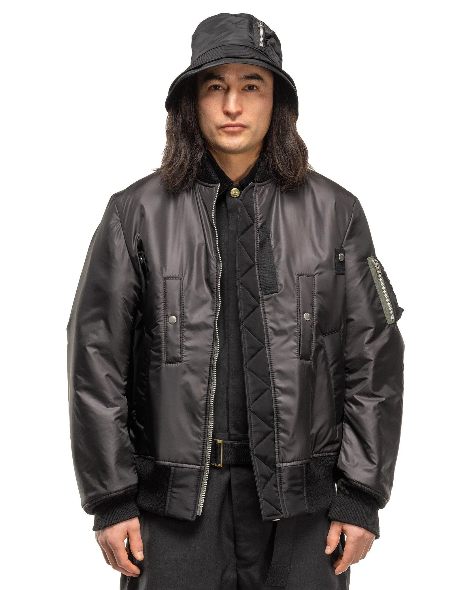 Nylon Twill Blouson Black