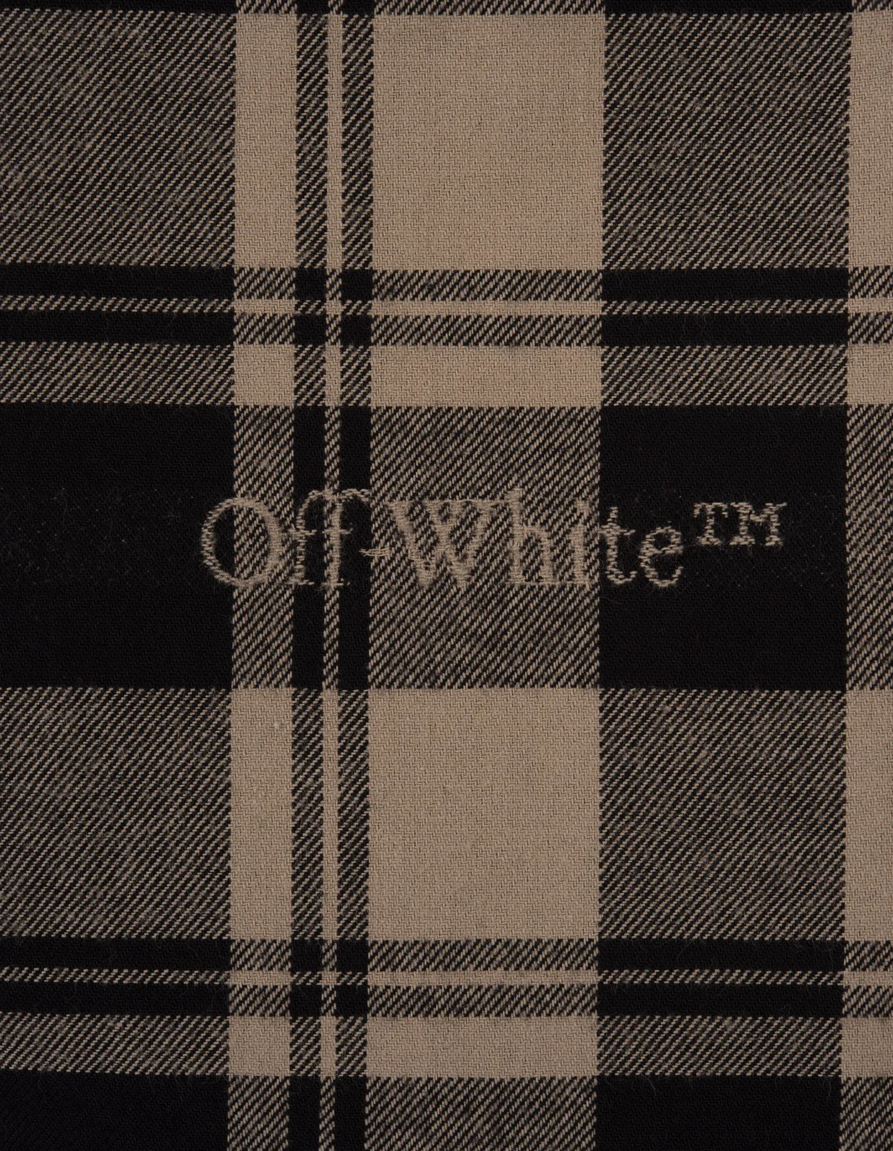 OFF-WHITE Beige Check Cotton Shirt