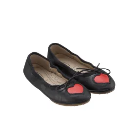 Old Soles Kids Girl Cruise Love Ballet Flat in Black / Bright Red