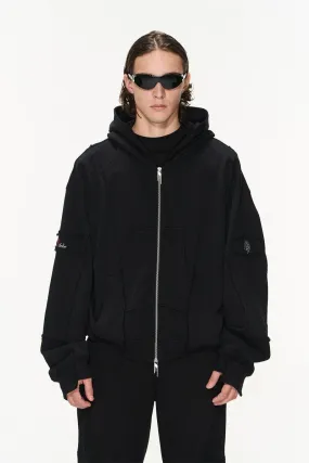 Oversized Logo Zip Up Hoodie