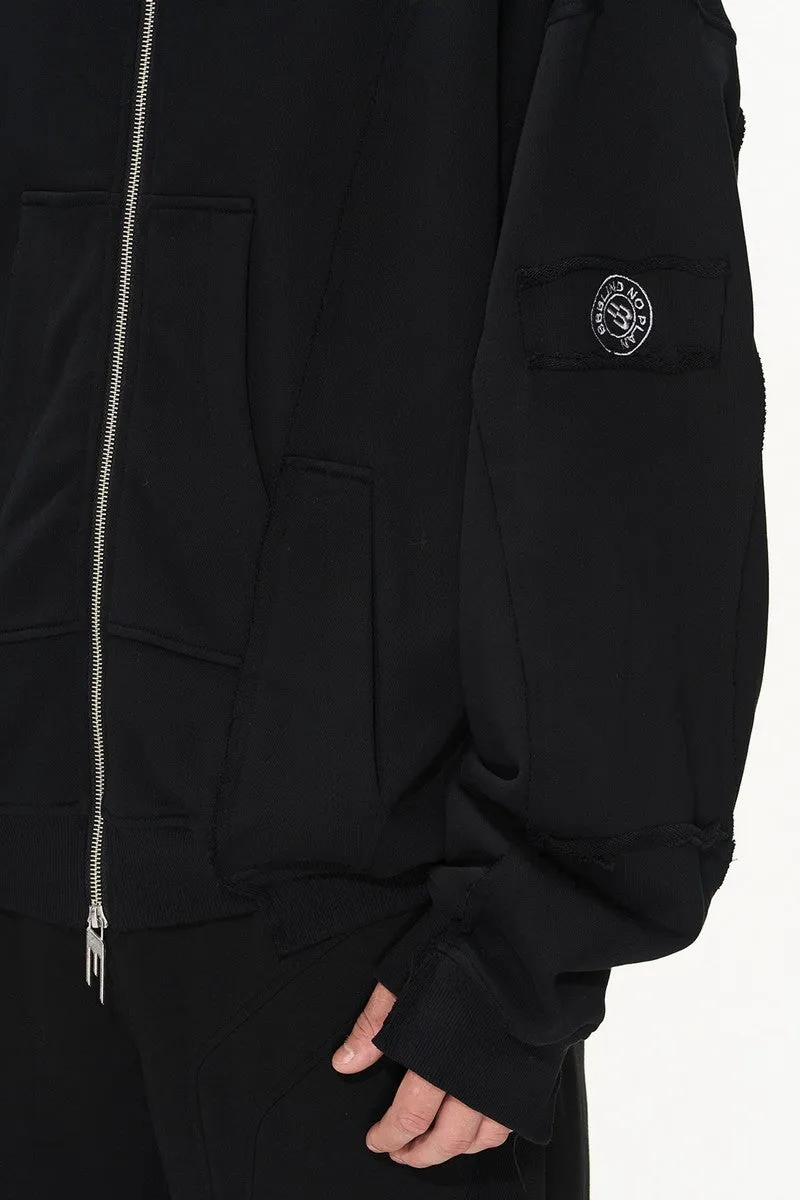 Oversized Logo Zip Up Hoodie