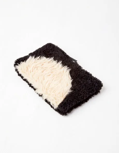 Patchwork Shearling Wallet