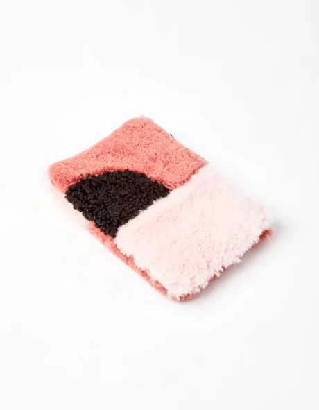 Patchwork Shearling Wallet