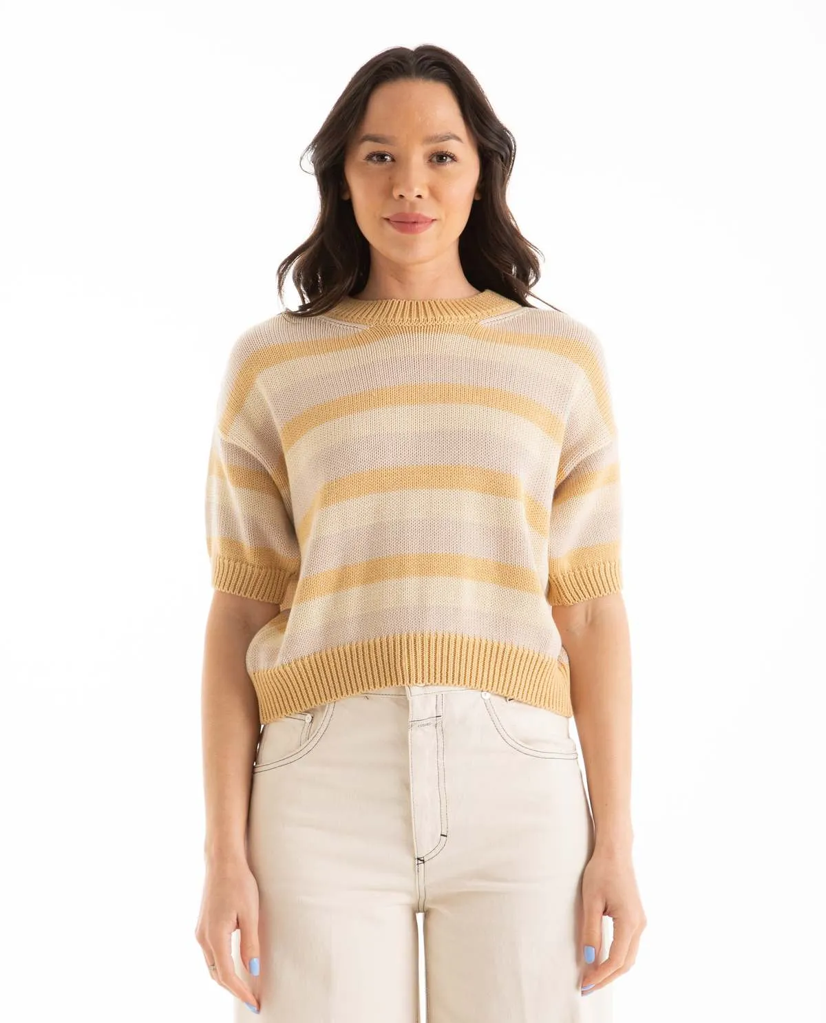 Pattie Sweater - Yellow Stripes