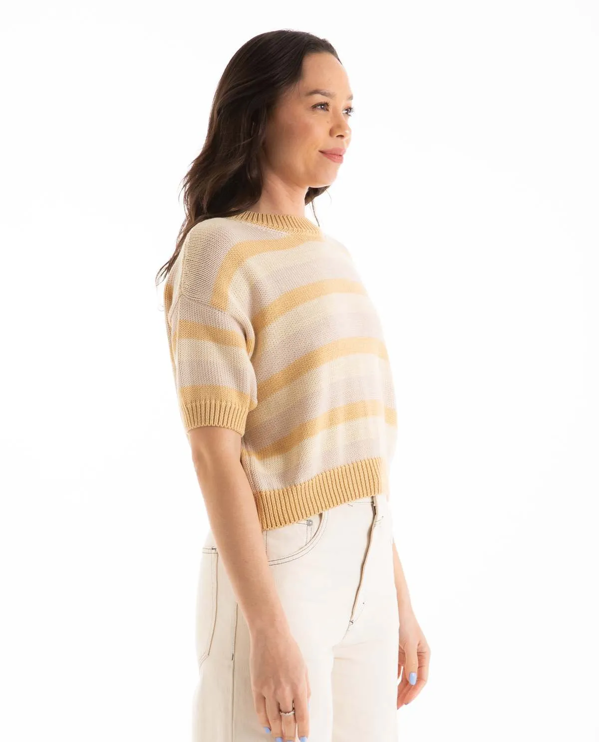 Pattie Sweater - Yellow Stripes