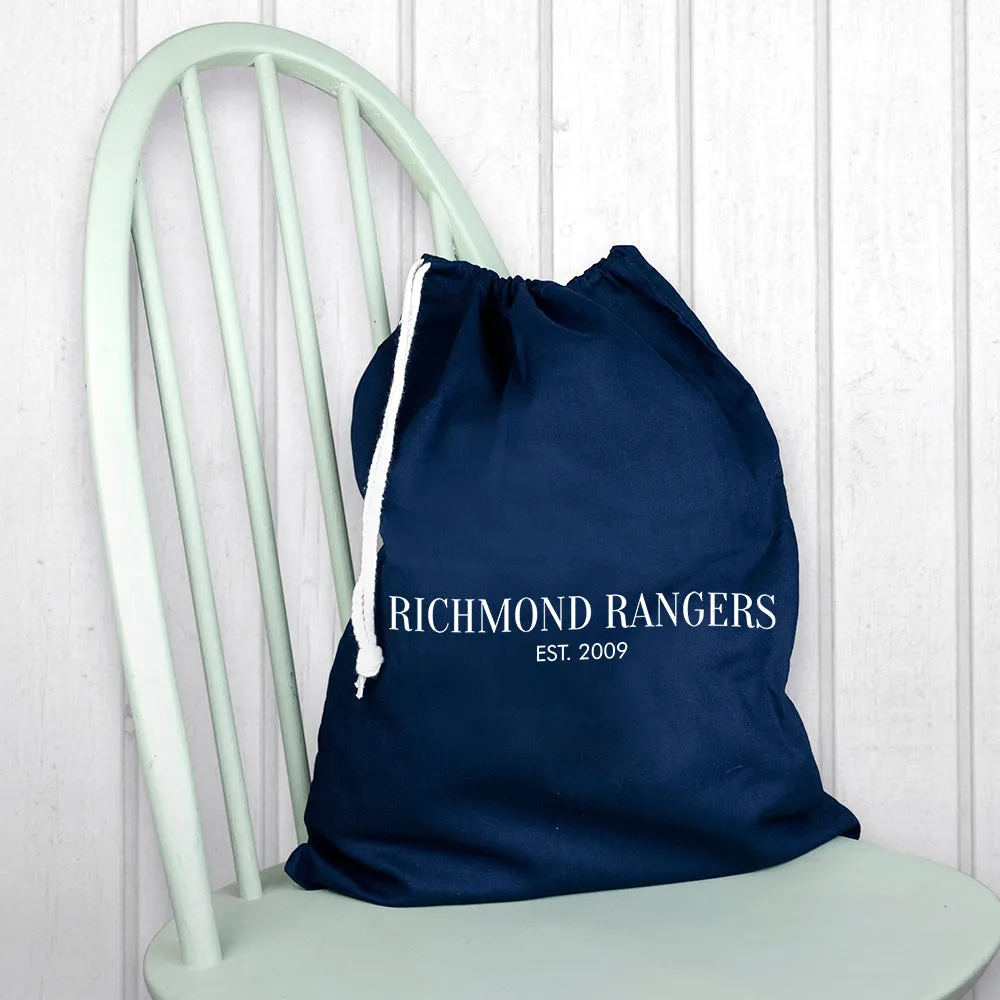 Personalised Navy Boot Bag