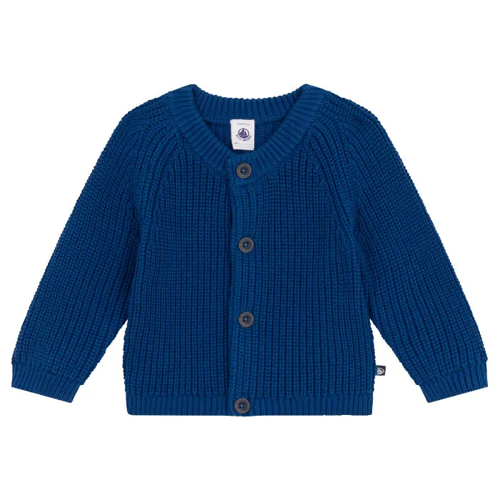 Petit Bateau Baby Legato Cardigan Incognito Blue