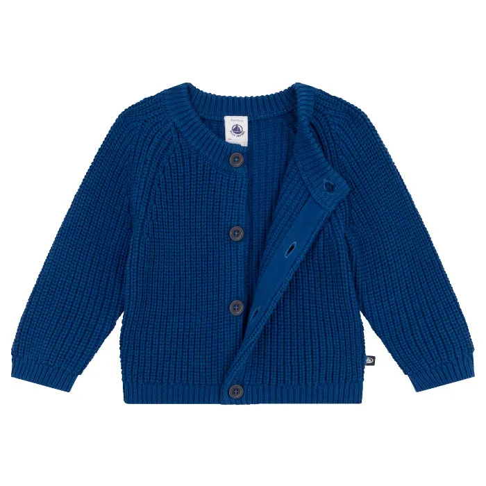 Petit Bateau Baby Legato Cardigan Incognito Blue