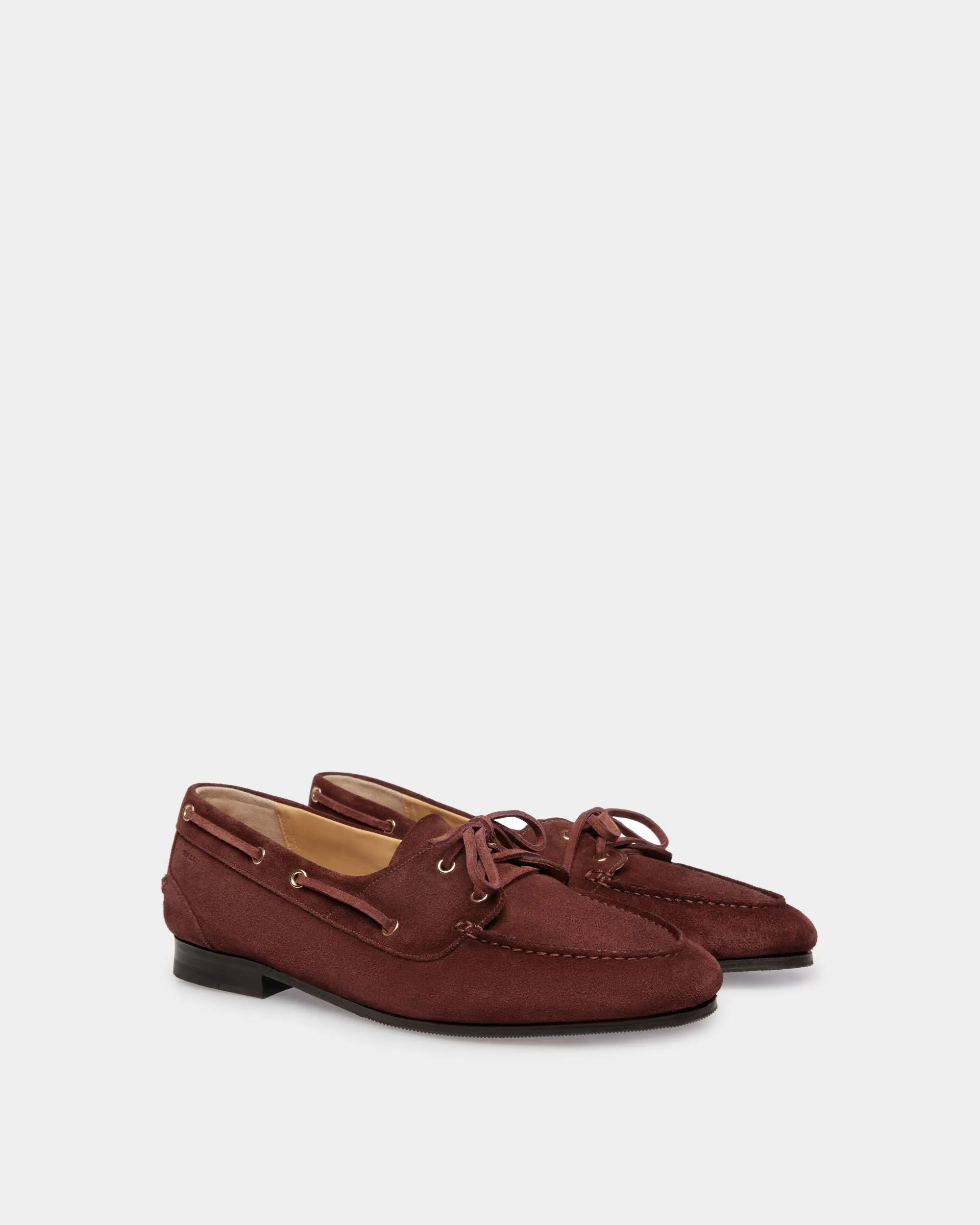 Plume Moccasin in Chestnut Brown Suede 