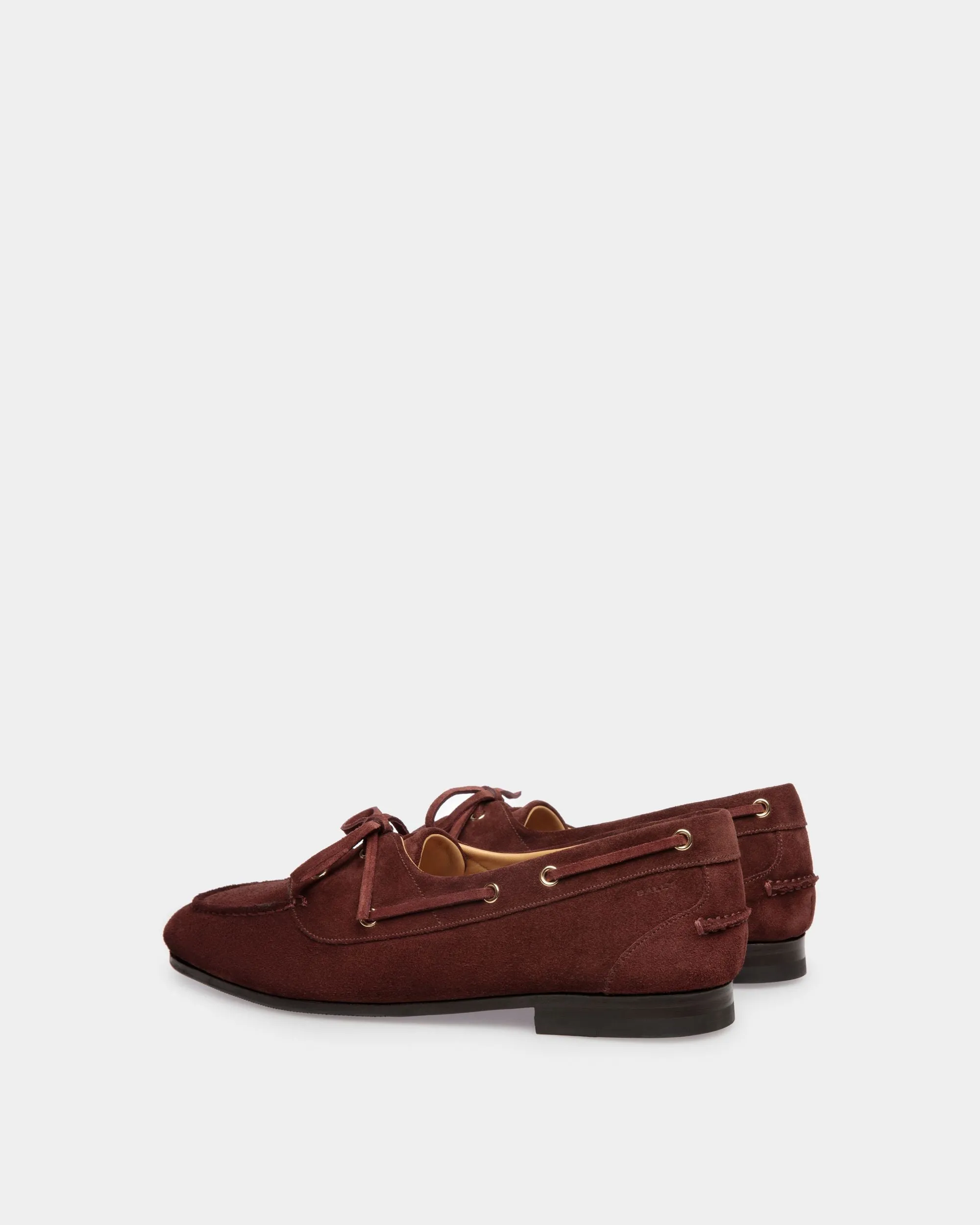 Plume Moccasin in Chestnut Brown Suede 