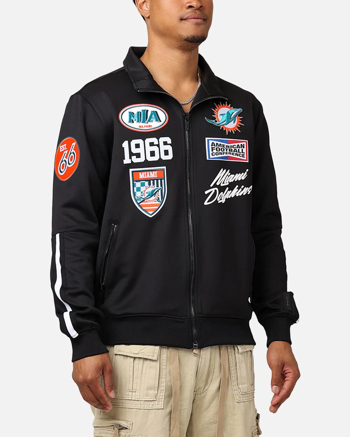 Pro Standard Miami Dolphins Fast Lane Track Jacket Black