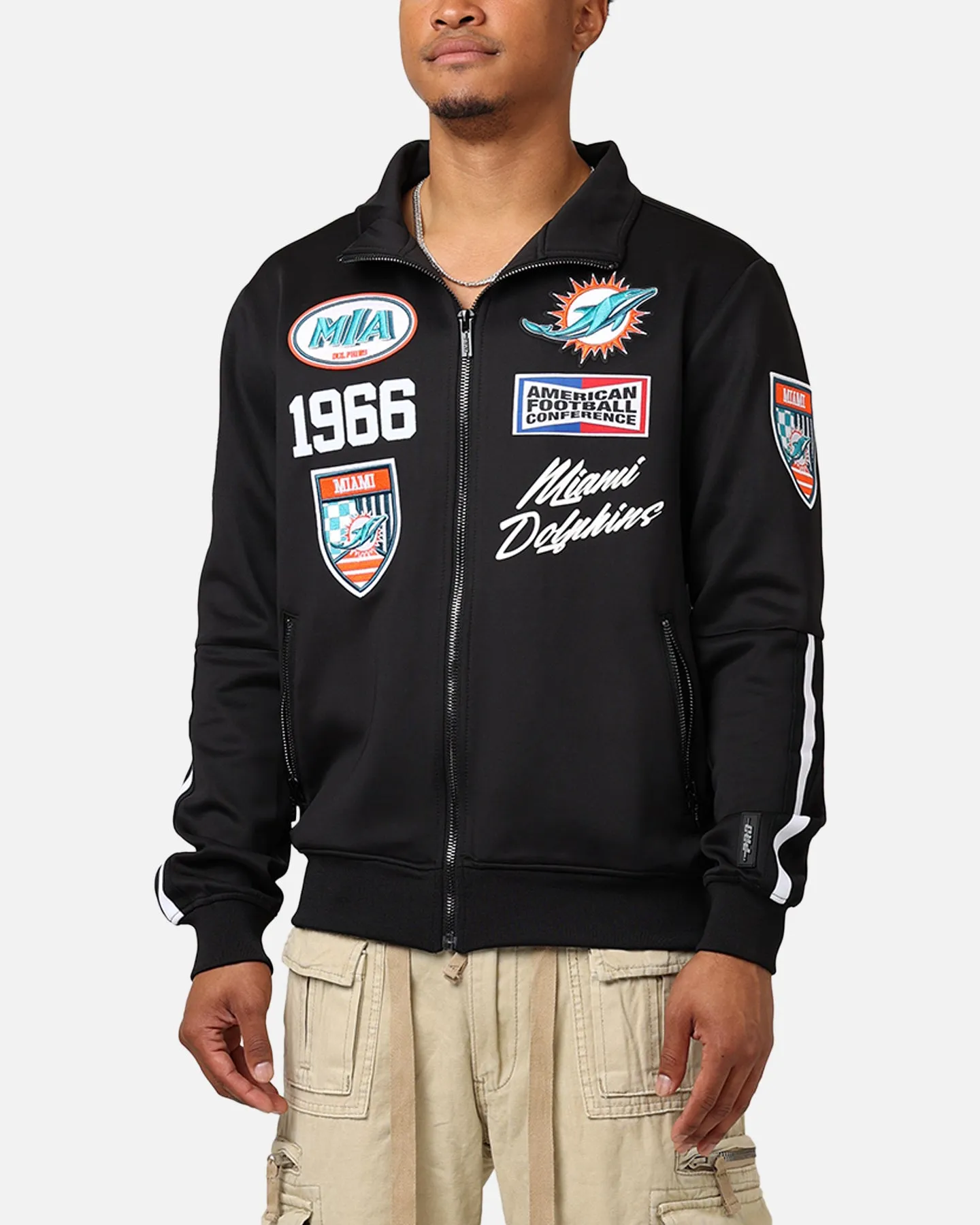 Pro Standard Miami Dolphins Fast Lane Track Jacket Black