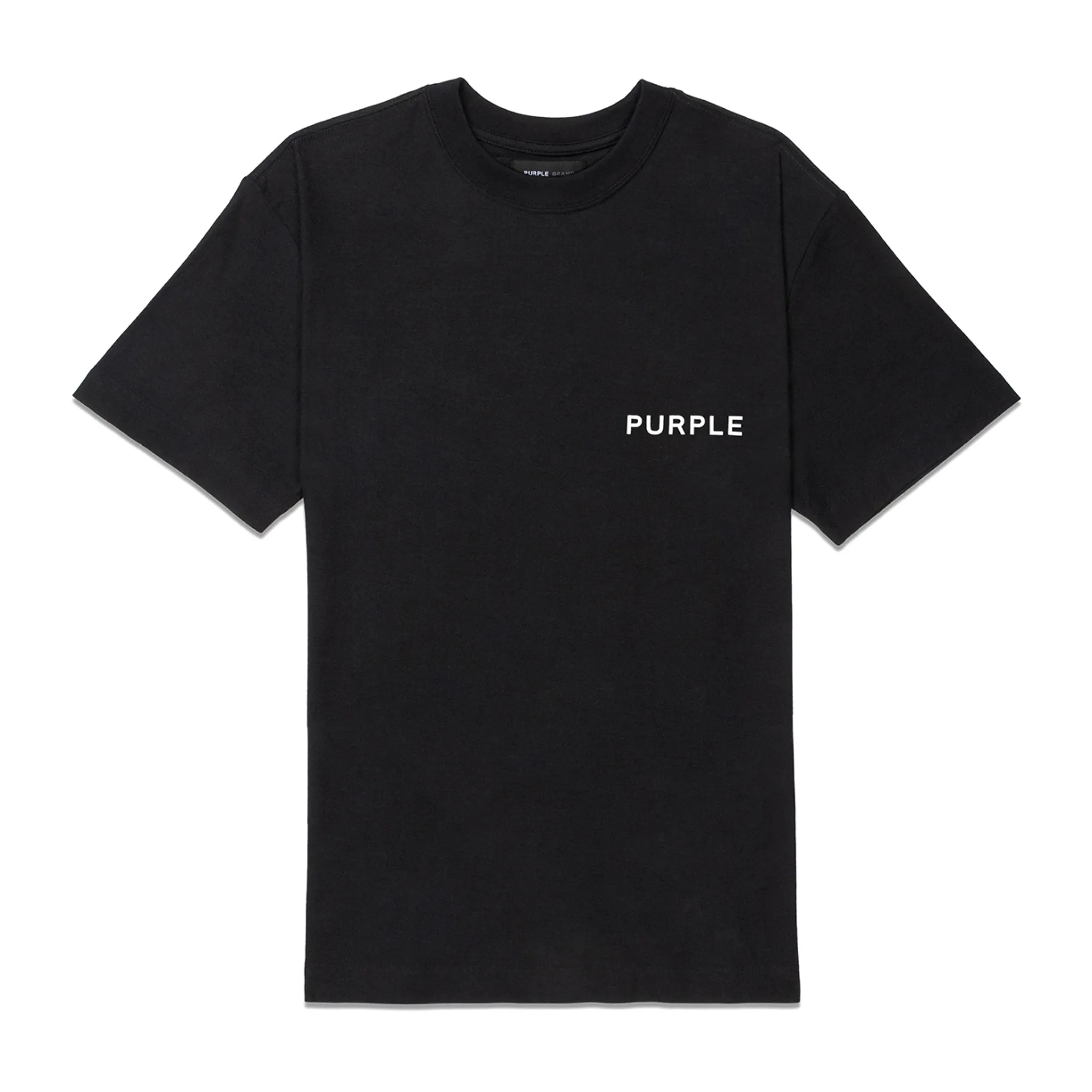 Purple Brand Textured Jersey T-shirt (Black) - P104-JBBT124