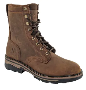 R. Watson Men's 12 Peanut Lace Up Waterproof Round Toe Work Boot