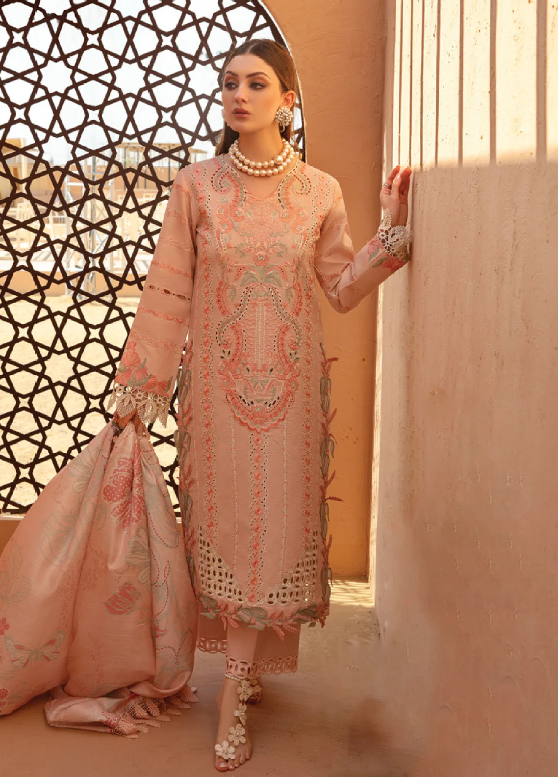 Rang Rasiya Embroidered Lawn Unstitched 3 Piece Suit - RR24L 07 MINAAL