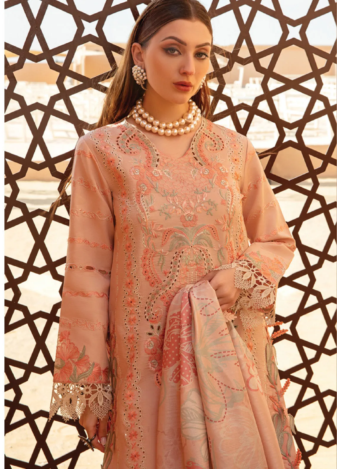 Rang Rasiya Embroidered Lawn Unstitched 3 Piece Suit - RR24L 07 MINAAL