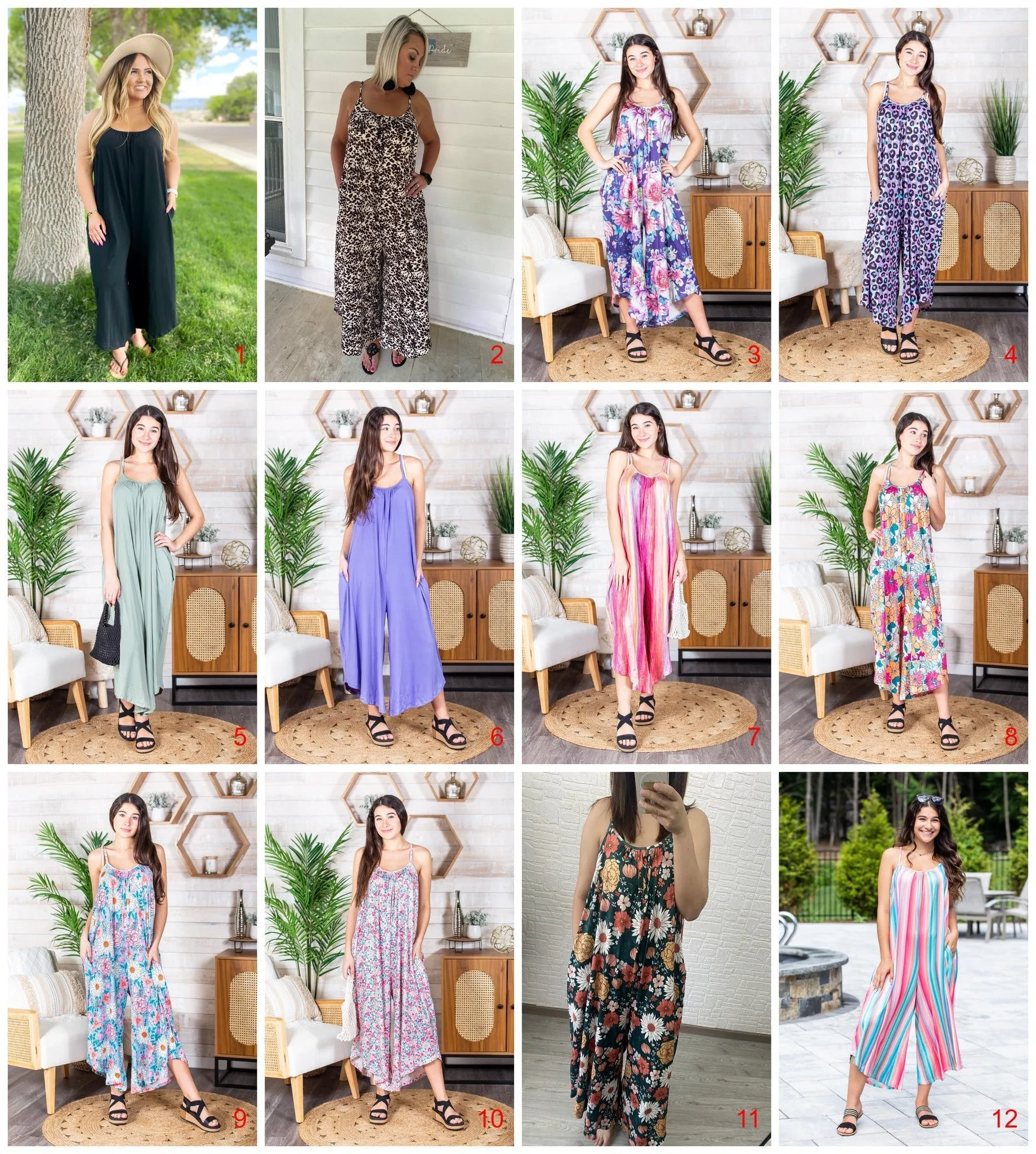 Relaxed Fit Jumpsuit in Assorted Prints