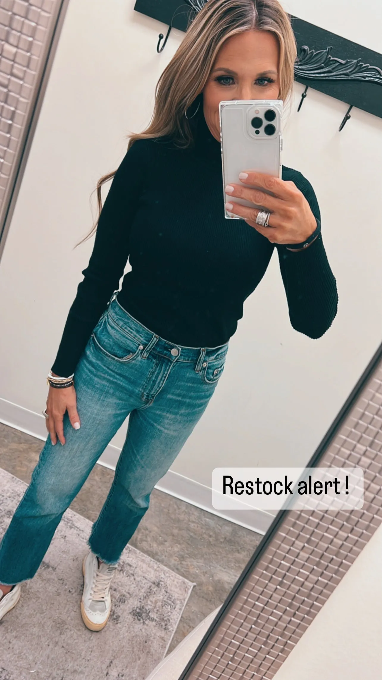 RIBBED MOCK NECK PULLOVER TOP--RESTOCK ALERT