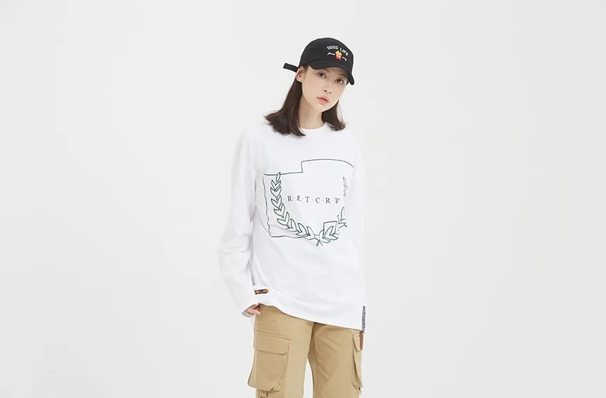 ROMANTIC CROWN  |Crew Neck Pullovers Unisex Street Style Long Sleeves Cotton