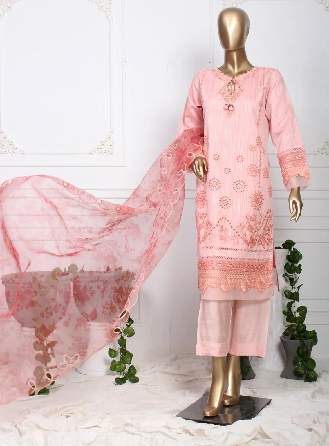 Romosh Fancy Embroidered Cotton 3 Piece Stitched Suit - RNPC24FE RO-67 DREAM FAIRY-2