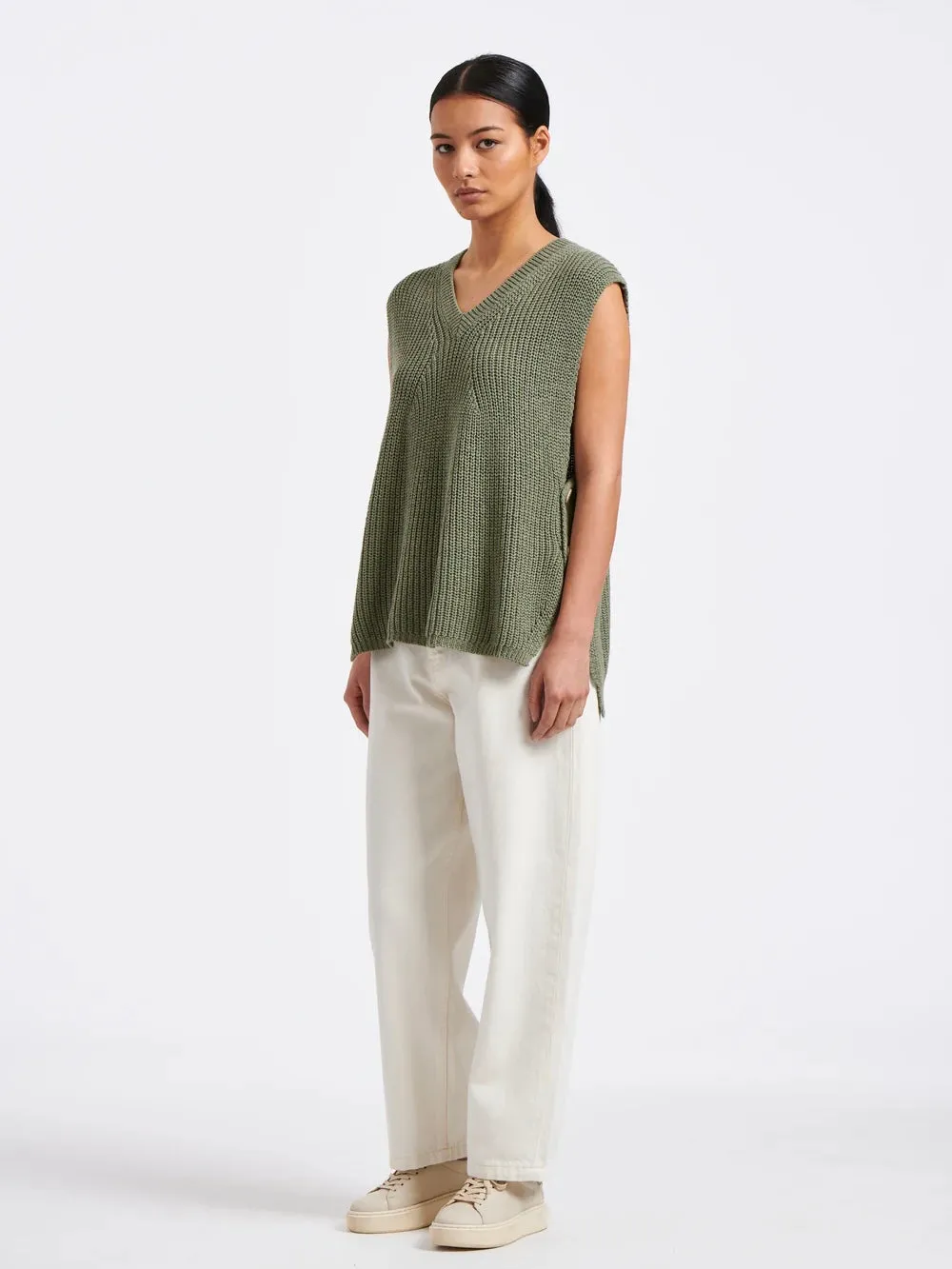 Sacs of Ashbourne   Humility Oversized Sleeveless Sweater