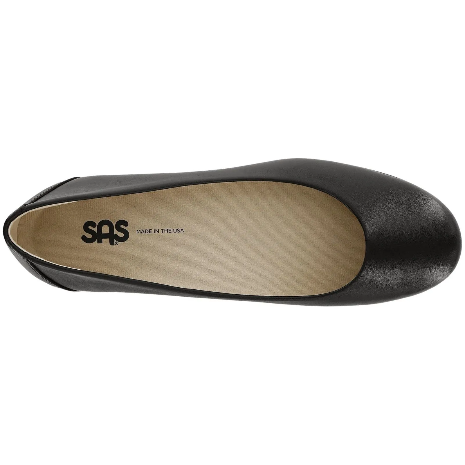 SAS Women's Scenic Ballet Flat in Black Wide