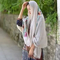 Scarf From India poncho Scarves Shawls Beach Cover Up Women National Embroidery Sarong Wrap Scarfs