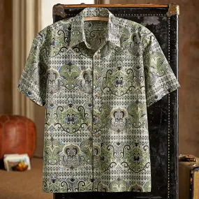 Shekhawati Cotton Shirt, Short Sleeves, Shekhawati Palace