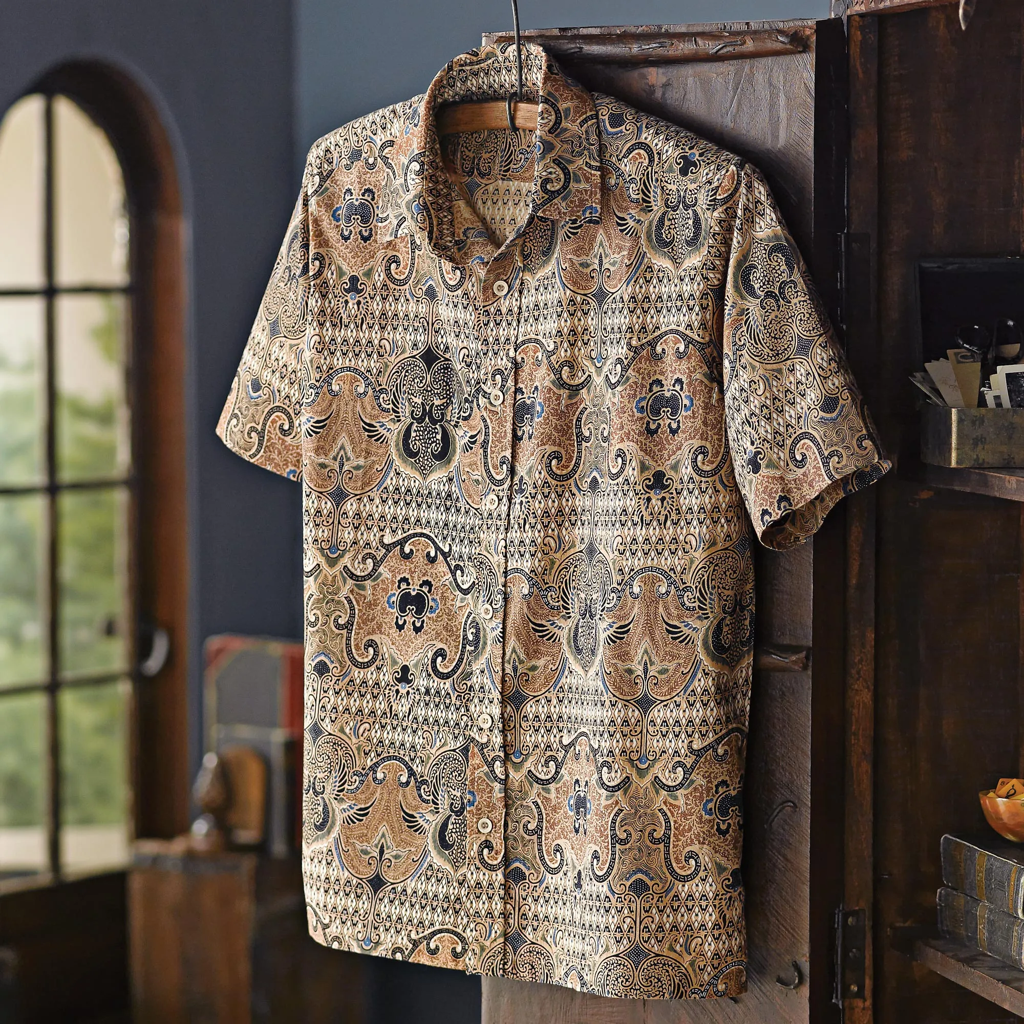 Shekhawati Cotton Shirt, Short Sleeves, 