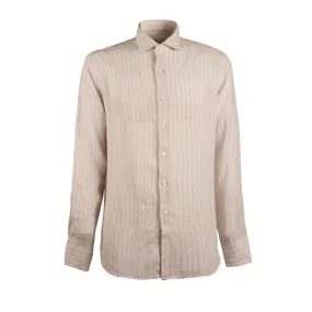 SHIRT STRIPED Man Beige White