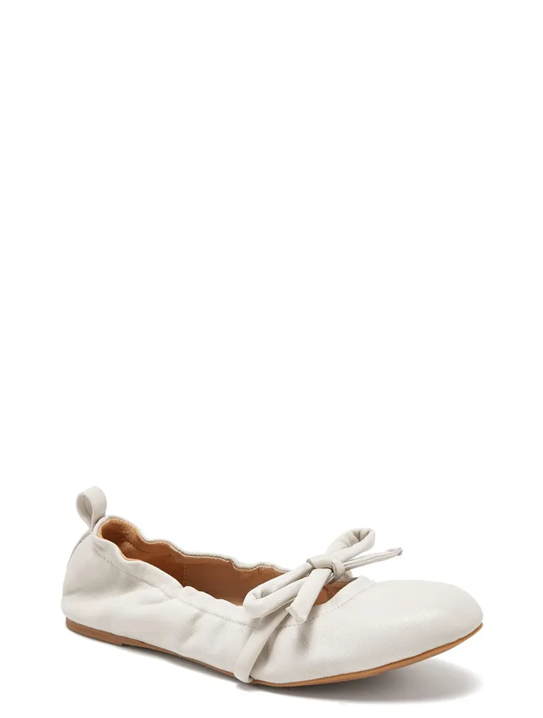 Silent D Bella Ballet Flat in Oatmilk Leather (Final Sale)