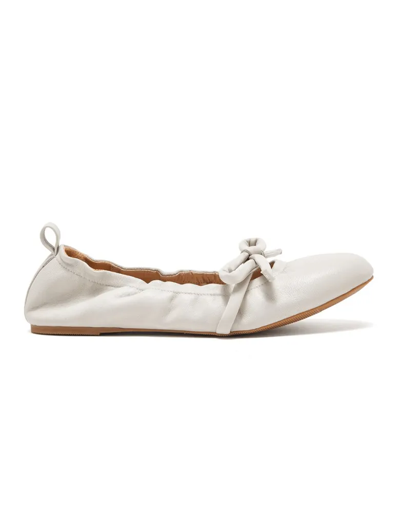 Silent D Bella Ballet Flat in Oatmilk Leather (Final Sale)