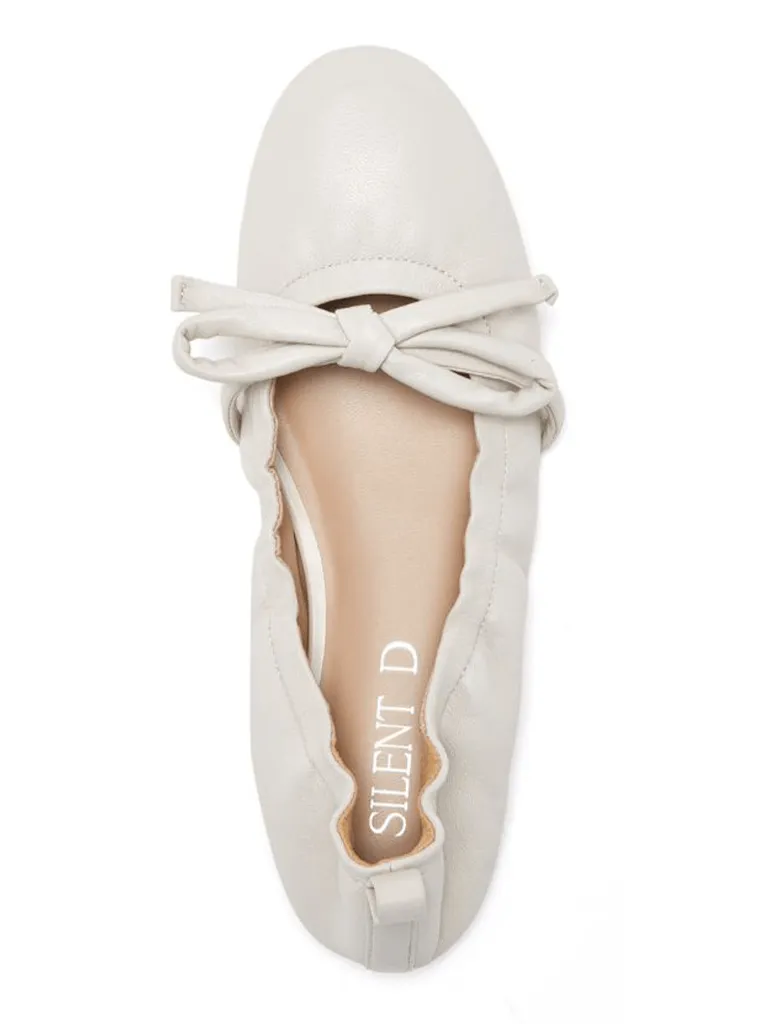 Silent D Bella Ballet Flat in Oatmilk Leather (Final Sale)