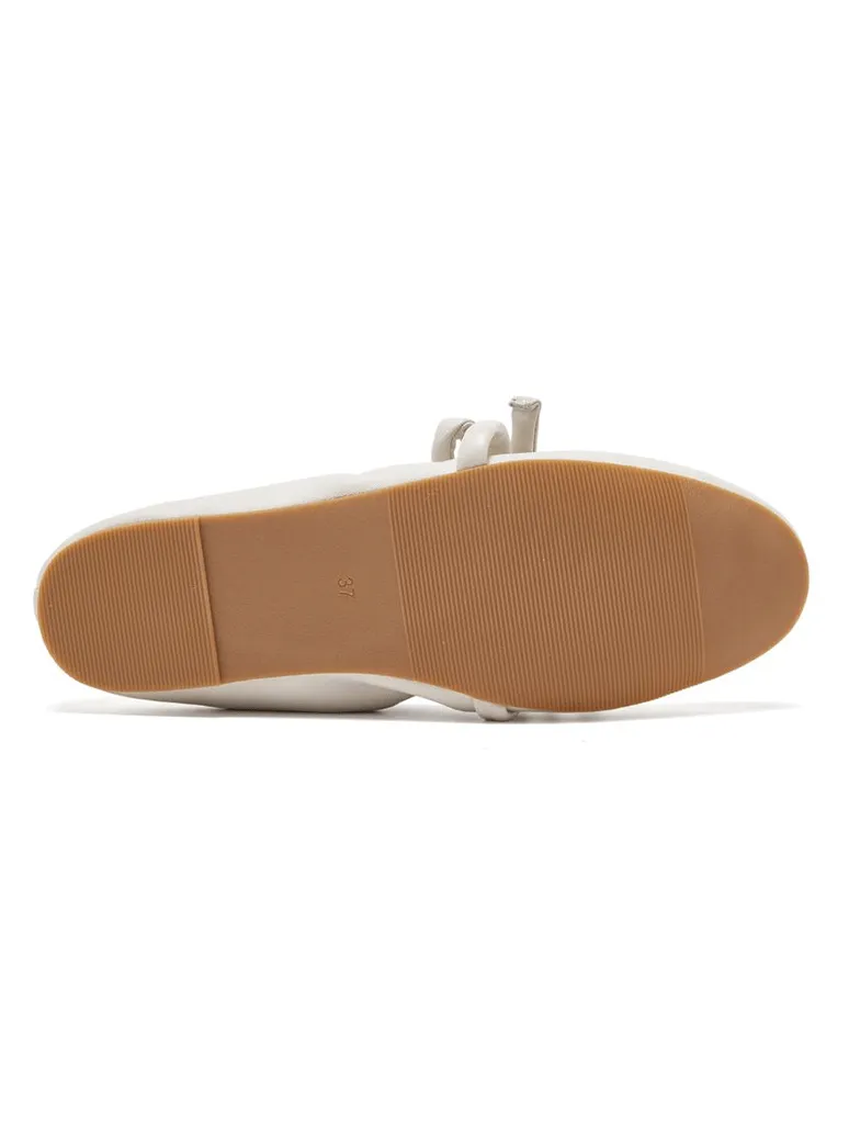 Silent D Bella Ballet Flat in Oatmilk Leather (Final Sale)