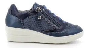 SNEAKERS ENVAL SOFT DONNA CAPRA MET. WASH JEANS 1755633