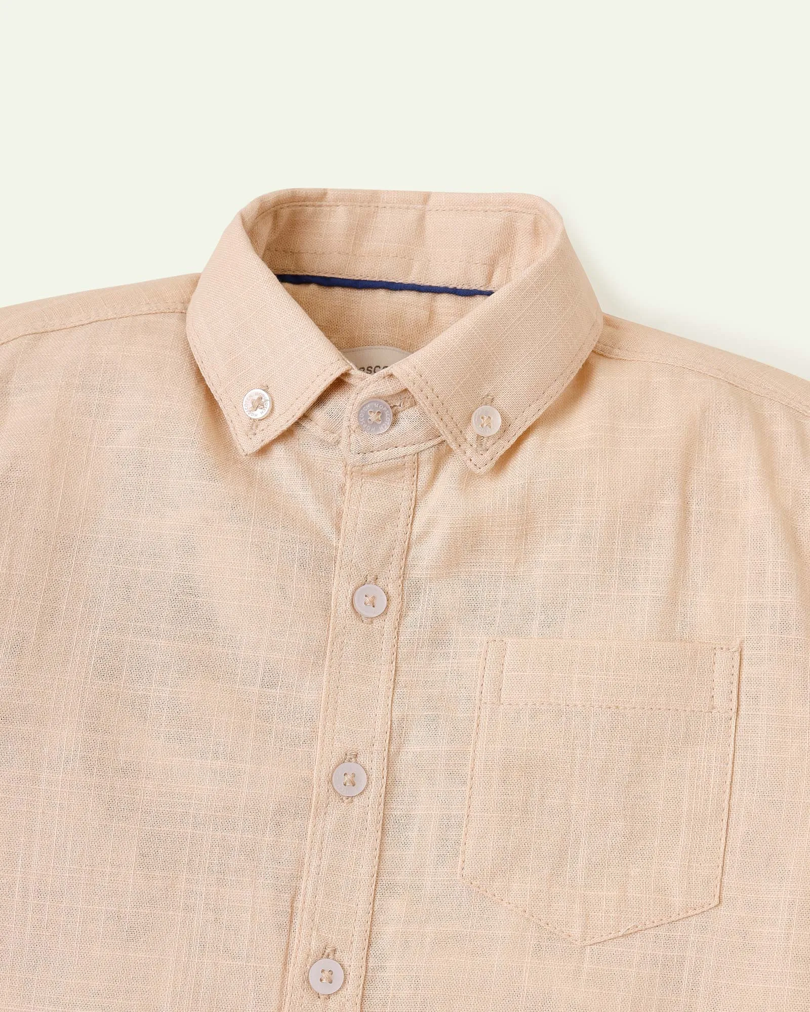 Solid Button-Down Shirt