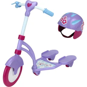 Sophia's by Teamson Kids 18 Doll Mini Scooter & Helmet Set, Blue, Lavender and Hot Pink