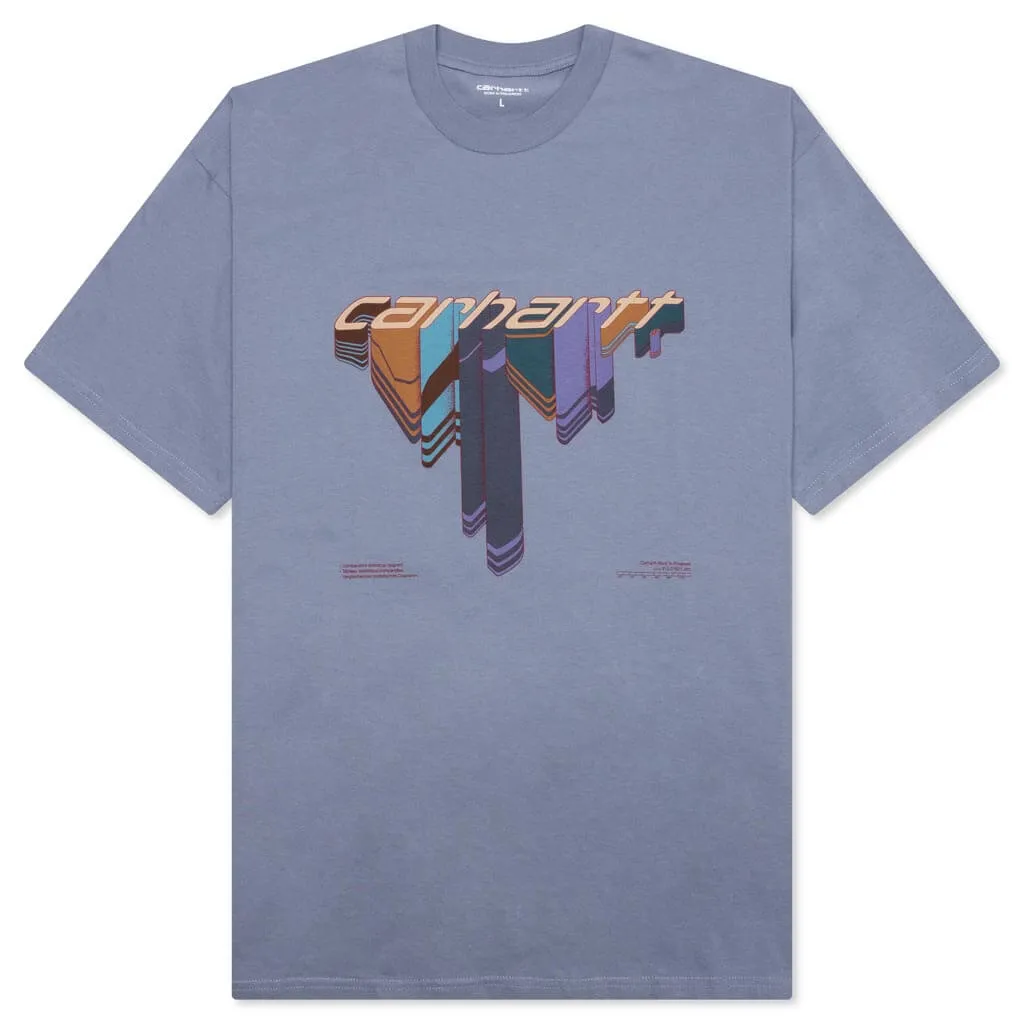 S/S Diagram Script T-Shirt - Bay Blue