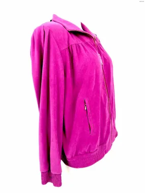 ST. JOHN Fuchsia Gold Zip Front Women Size MEDIUM (M) Jacket