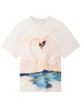 Stella McCartney Painted Swan T-Shirt in Natural