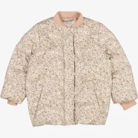 Summer Puffer Jacket Lola - summer flowers