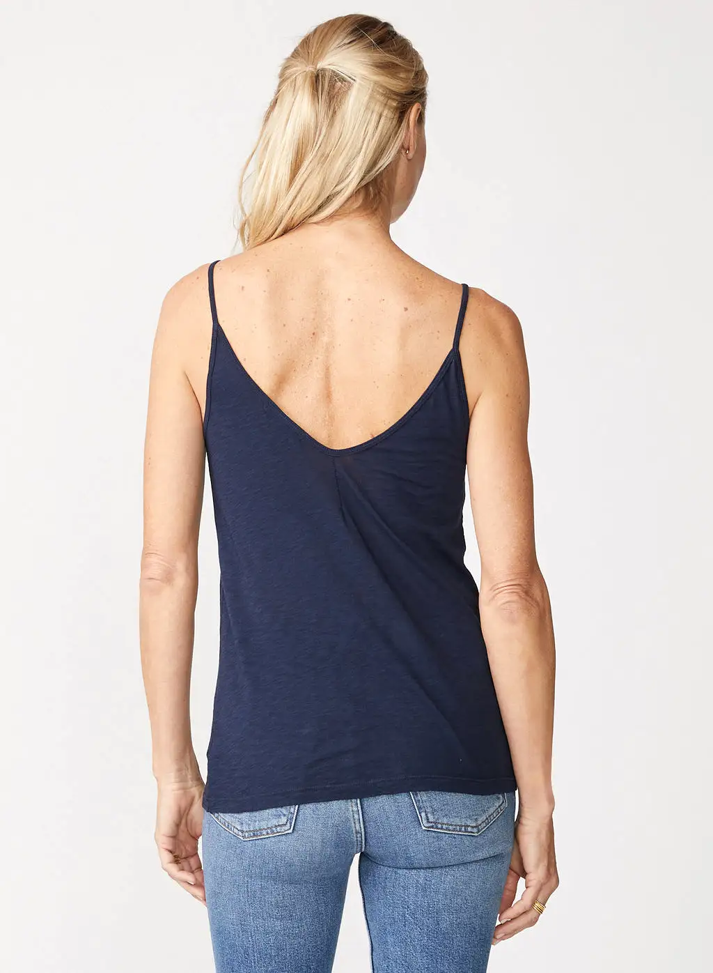 Supima Slub Jersey V-Neck Cami in New Navy